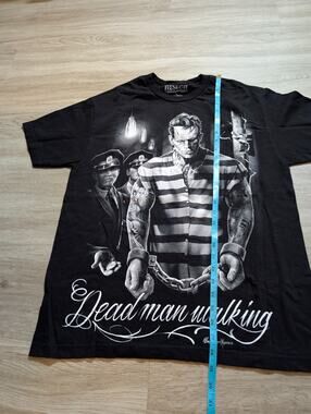 Fresh Cut Mens L Dead Man Walking Black Graphic Shirt Cotton Horror Goth Tee